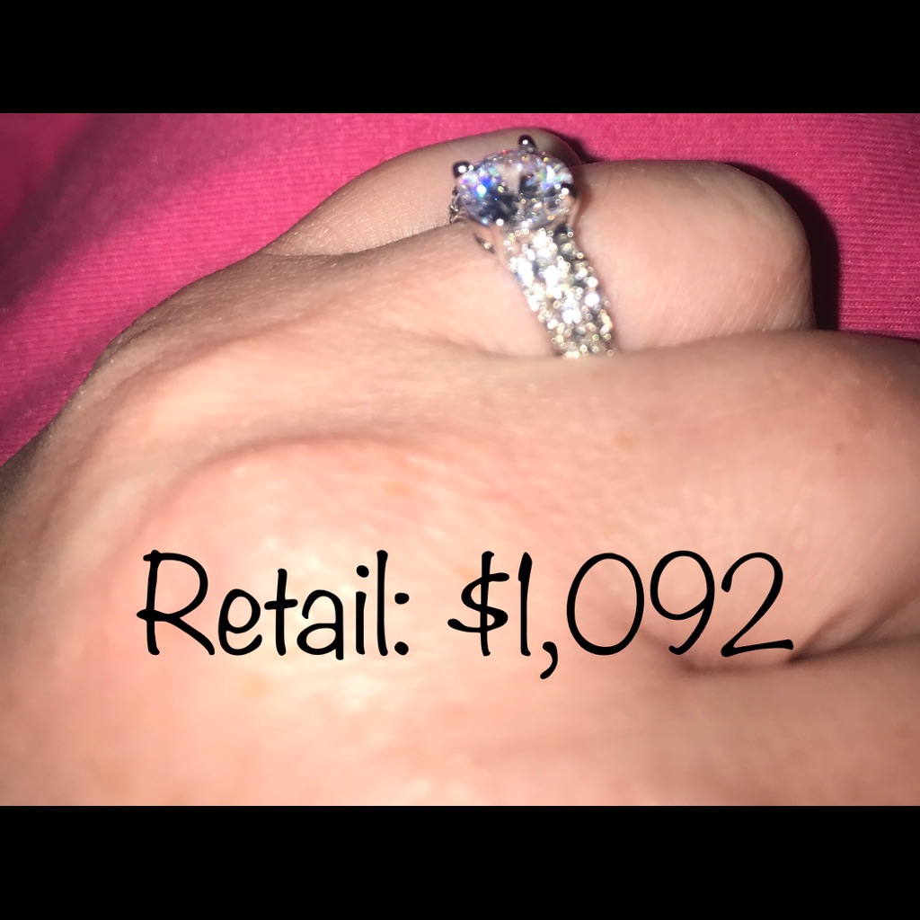 2 Ct White Moissanite Engagement Ring